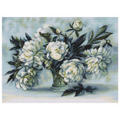 Counted Cross Stitch Kit Peonies Flowers Luca-S DIY