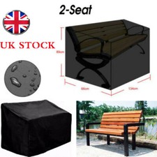 2 Seater Waterproof Bench Seat Cover Heavy Duty Outdoor UV Protection Garden