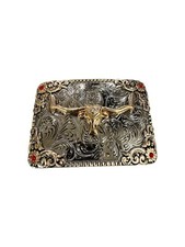 Long Horn Bull Western Belt Buckle Rodeo Texas Cowboy Hebilla Vaquera Toro