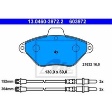 ATE Bremsbeläge 13.0460-3972.2 Bremsklötze für Citroën Xantia Break X1