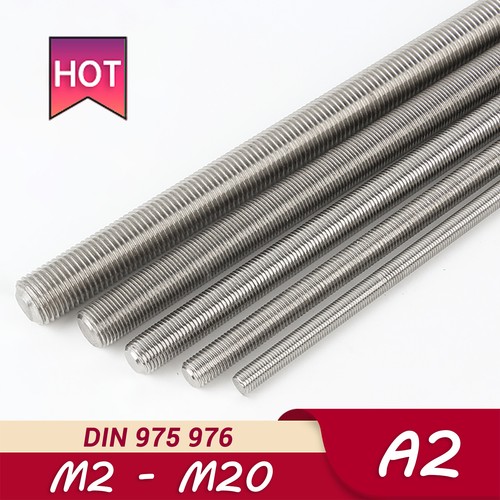 Stainless Steel All Thread Threaded Rod Bar Studding Studs 100-300 mm Length - Picture 1 of 216
