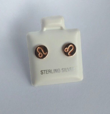 Ohrstecker Rosévergoldet Sterlingsilber Löwe Sternzeichen Sternbild 1,16 g