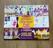 NEW Melissa  Doug Reusable Sticker Pad Dress Up 5 Scenes And Over 165 Stickers
