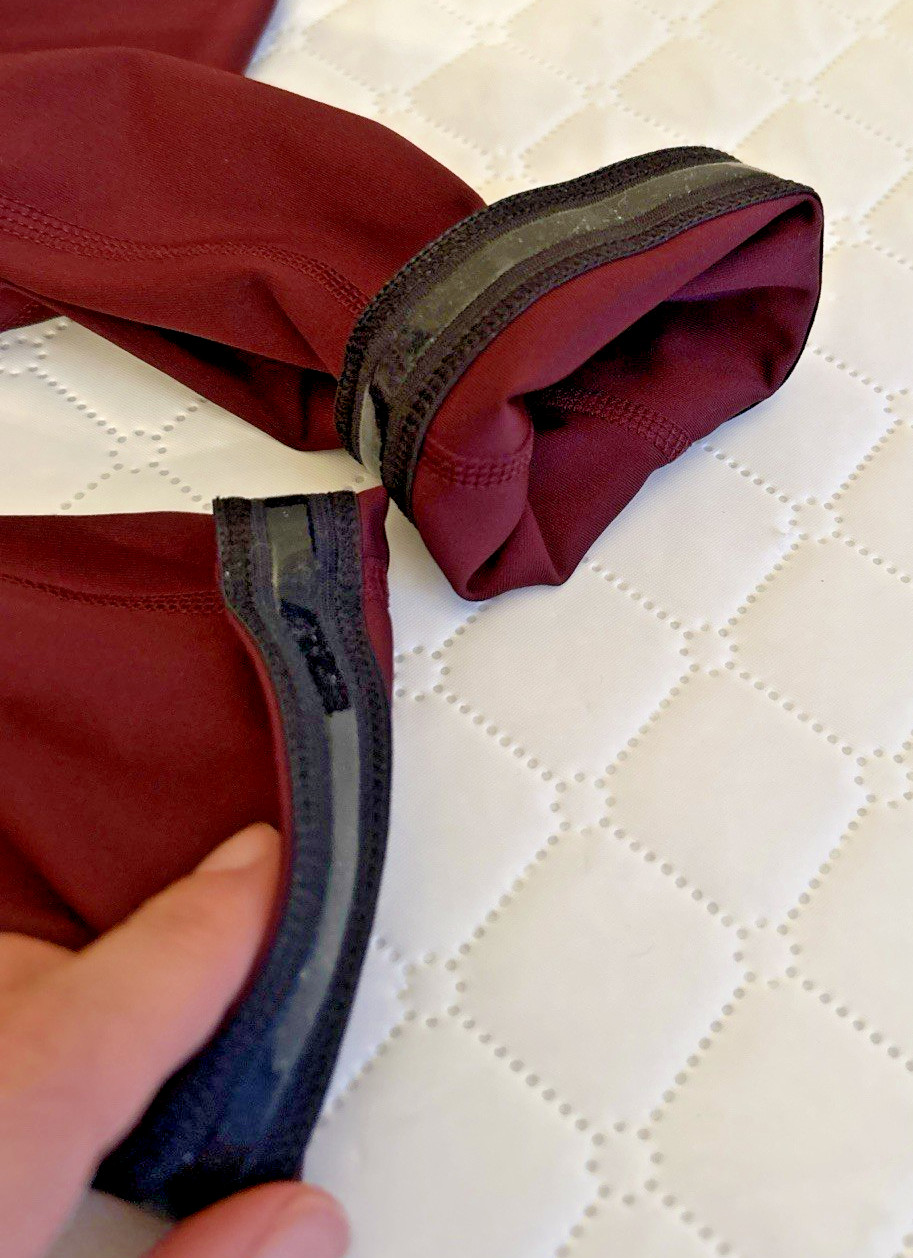 Xersion Padded Cycling Leggings Full Length High Rise Women Small Maroon UPF NWT