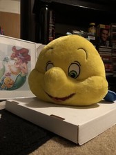 Disney Store Little Mermaid Jumbo 14 Plush Flounder Fish Ariel Friend