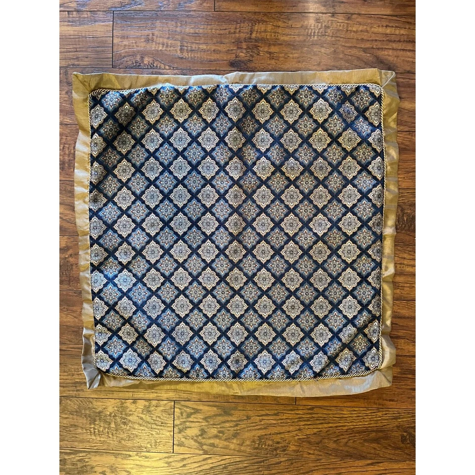 "Juego de 2 fundas euro de lujo Croscill Aurelio azul y dorado 26""" Foto 4 de 4