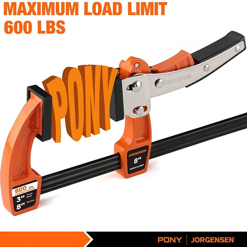 Jorgensen 2 упаковки 8-дюймовый штанговый зажим комплект штанговый зажим быстросъемное оборудование 600 фунтов нагрузка - Изображение 4 из 4
