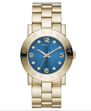 Ladies MARC BY MARC JACOBS Gold Tone All Stainless Steel Watch, Crystals MBM3303