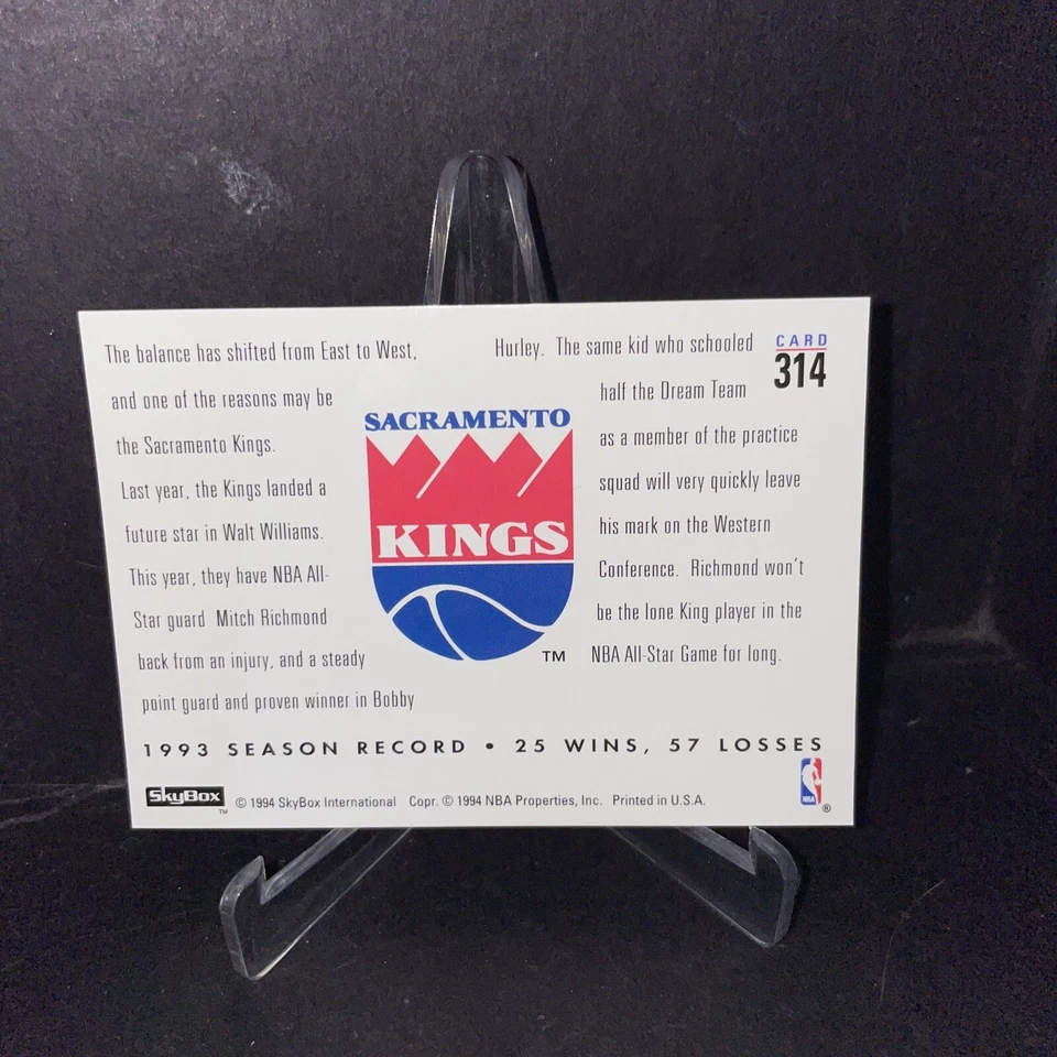 1993-94 Skybox Premium Changing Faces Bobby Hurley / Mitch Richmond #314 - Image 2 of 2