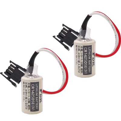 2x FDK CR14250SE 3V 1/2AA PLC Battery 1000mAh for 1747-BA Backup Power Supply