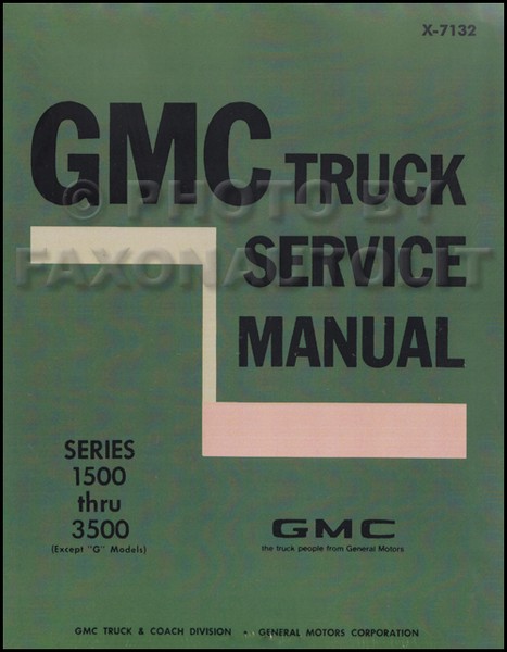 1971 GMC Shop Manuell 71 Pickup Truck Jimmy Suburban 1500-3500 Reparatur Service-image