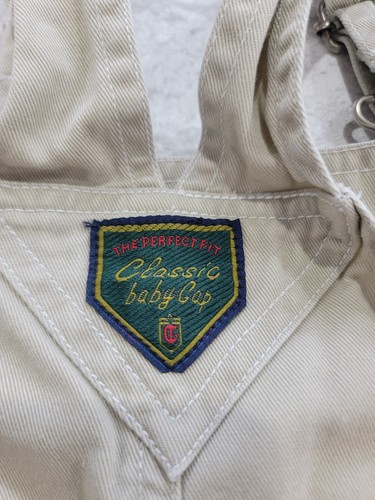 Vintage Baby Gap Bib Overalls Infant 3-6 Months Carpenter Denim Khaki Tan - Picture 4 of 7