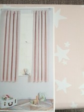 Next Pink Star Print Enchanted Woodland Blackout Pencil Pleat Curtains168Wx137cm
