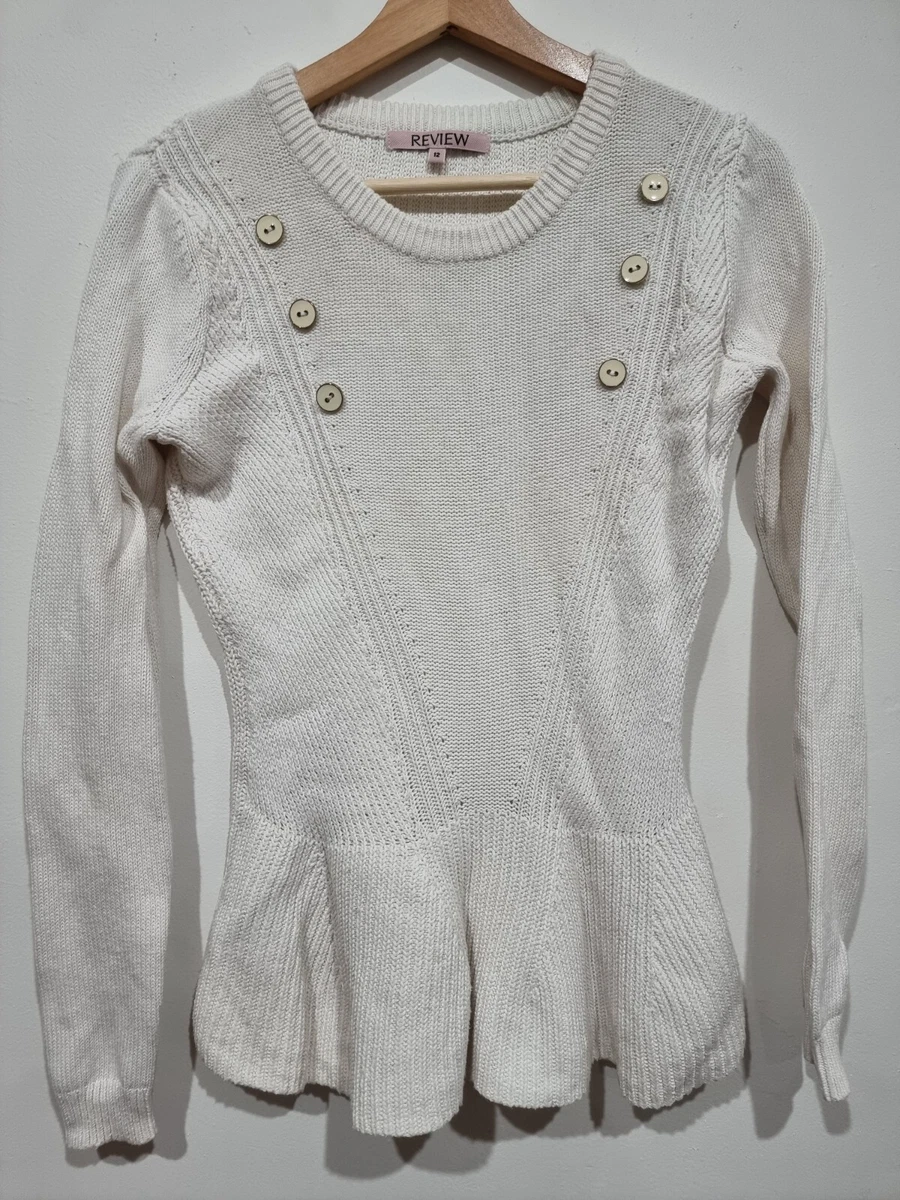 White peplum shop jumper