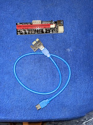 New In Package SU06262020 Crypto Mining Riser Adapter Card Power Supply W/Cable