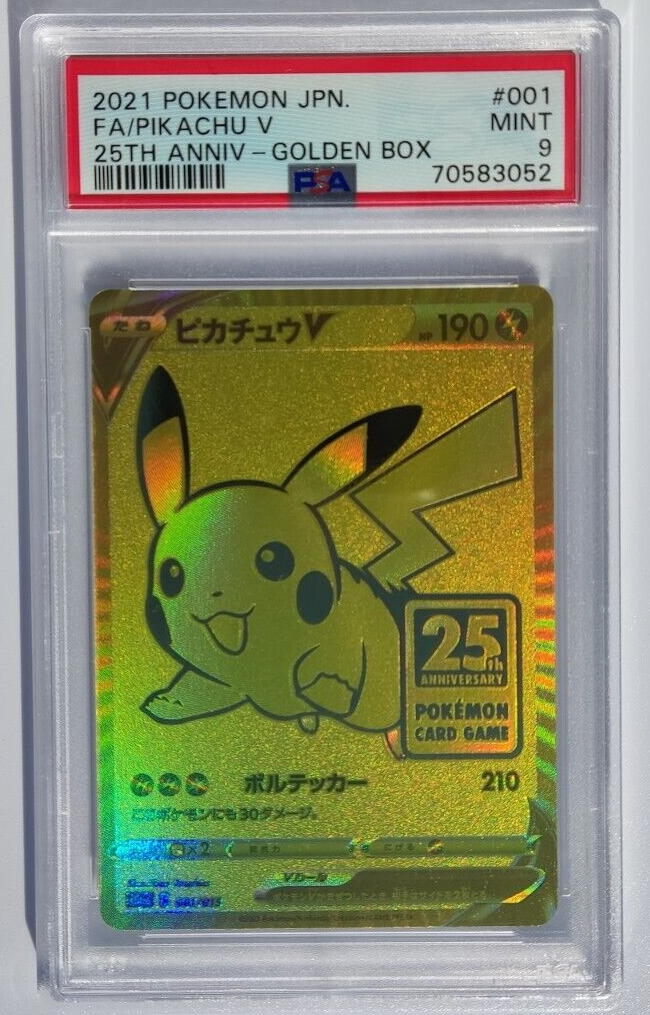 PSA 9 Pikachu V Pokemon Cards Japan 25th Anniversary Golden