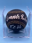 FRANK ROBINSON SIGNED RAWLINGS  BLACK BASEBALL “TRIPLE CROWN 66” INSCRIPTION