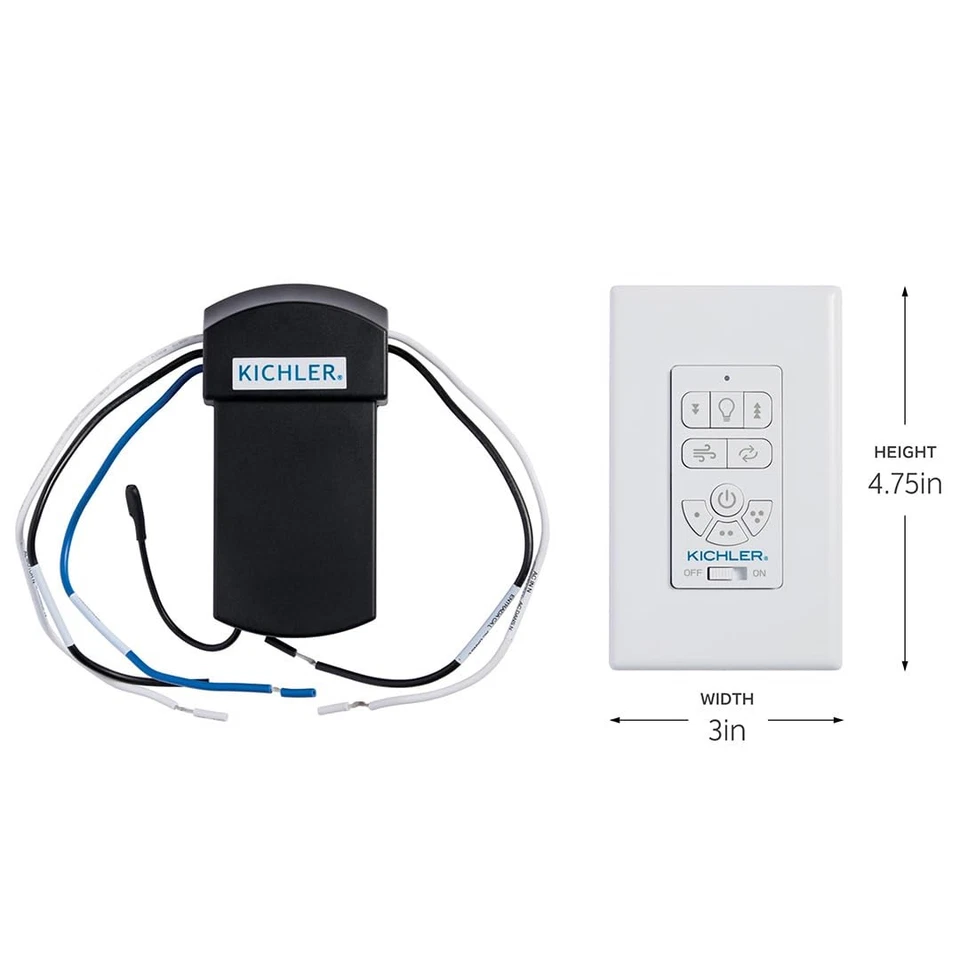 Sistema de Control de Pared Función Completa Estándar KICHLER AC, Moderno, Diseño Delgado, 3 Foto 2 de 4