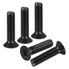 M6-1x25 Flat Head Machine Screws -10pcs -304 Stainless Steel -Black