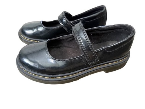 Dr Martens Maccy Mary Jane Shoes Girls Size 1 Black Patent Leather Docs Doc