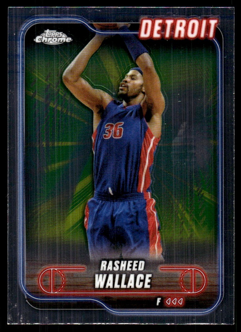Rasheed Wallace 2024-25 Topps Chrome #23 Pistons NBA READ FREE SHIP AutographDen