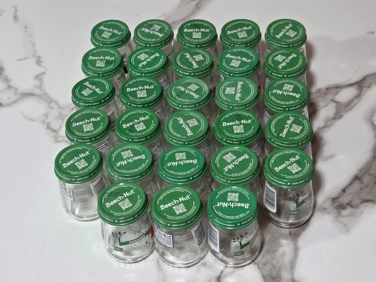 (Lot Of 28) Beech-Nut 4oz Empty Glass Lided Baby Food Jars For Storage, Crafts
Opens in a new window