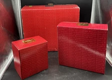 Vtg 3pc Fitz & Floyd ENCHANTED HOLIDAY lot-Bowl, S&P Shakers, Cannisters BNIB