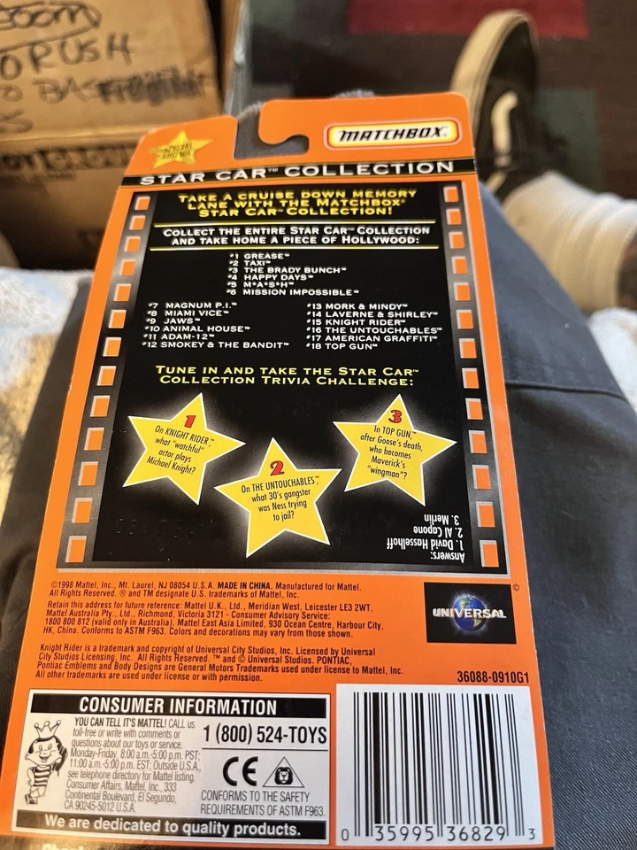 1998 Matchbox Star Car Collection Knight Rider K.I.T.T. SPECIAL EDITION VINTAGE  - Image 2 of 2