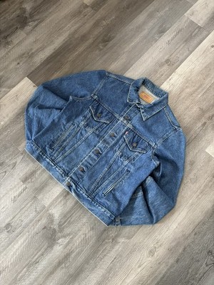Vintage 80s Levi's Trucker Denim Jacket 70506 size 46 Large Made