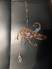 artisan made Copper Wire Suncatcher fish aura quartz  crystal hanging art 1 of a — photo 1
