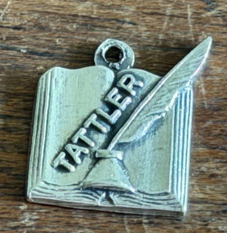 Vintage Tattler EMJ-CO. Sterling Silver Book Pen & Ink Charm