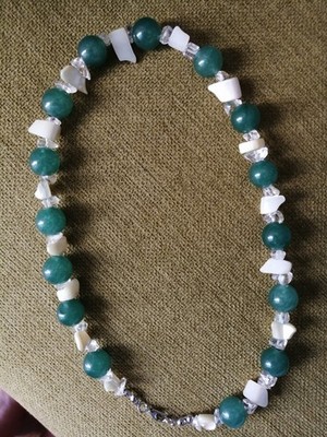 Halskette Aus Stein Agate, Perlmutt