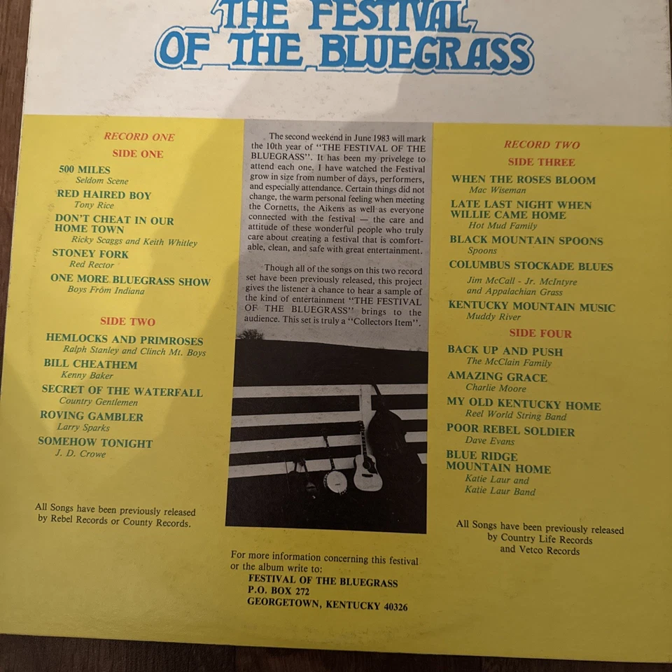 The Festival Of Bluegrass/2 LP Vinyl/ Tony Rice/ Seldom Scene/ JD Crowe & More Foto 2 de 4