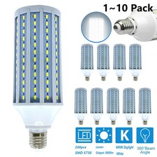1-10pack 300w Eq. Led Bulb 168-chip Corn Light E26 5000lm 30w Cool 6000k White