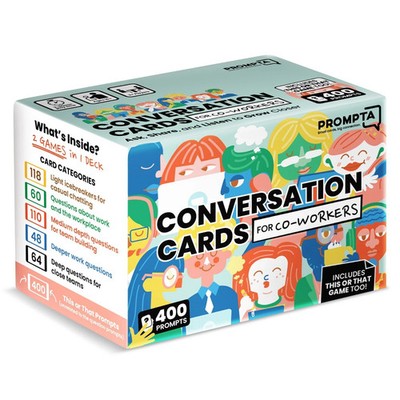 400 Conversation Cards for Coworkers - Fun Icebreaker Teambuilding Game for Work