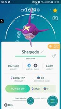 Shiny Shiny Sharpedo ( Carvanha Evolution ) Pokemon Tr@de Go