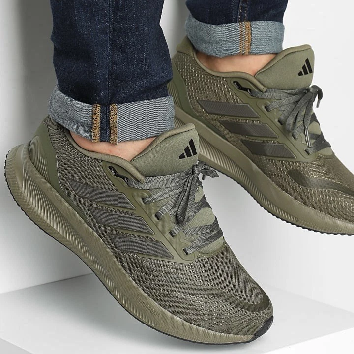 Adidas Run Falcon 5.0 Men's Running Shoe Athletic Sneaker Olive Footwear #525