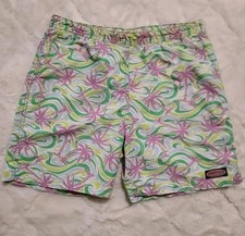 Vineyard Vines Swim Trunks Men s Medium Multicolor Palm Trees Mesh Lined Stretch