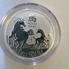 2026 P Australia Lunar Year of the Horse 1oz Silver $1 Coin Series3 In Capsule