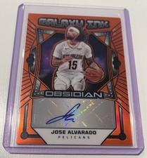 2024-25 Panini Obsidian - Galaxy Ink Orange Flood Auto Jose Alvarado /99 Auto SP