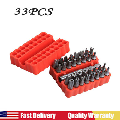 33PCS  Torx Security Bit Set - Hex Star Spanner & Tri-Wing Tamper-Proof Tool