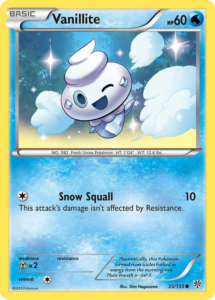 Pokémon TCG Vanillite Plasma Storm 35/135 Common NM/M Water Fresh Snow