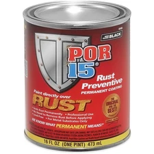 POR-15 Rust Preventive Coating; Semi-Gloss Black; 1 Pint