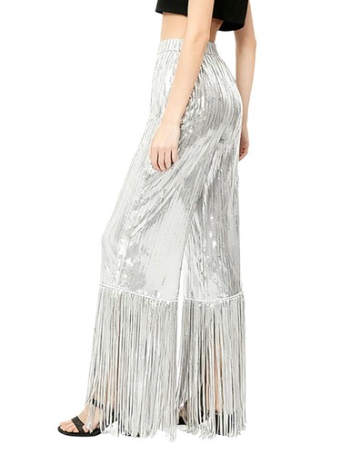 Damen Hose Tanz Kostüm Show Gummizug Hose Performance weites Bein Mode - Bild 20 von 27