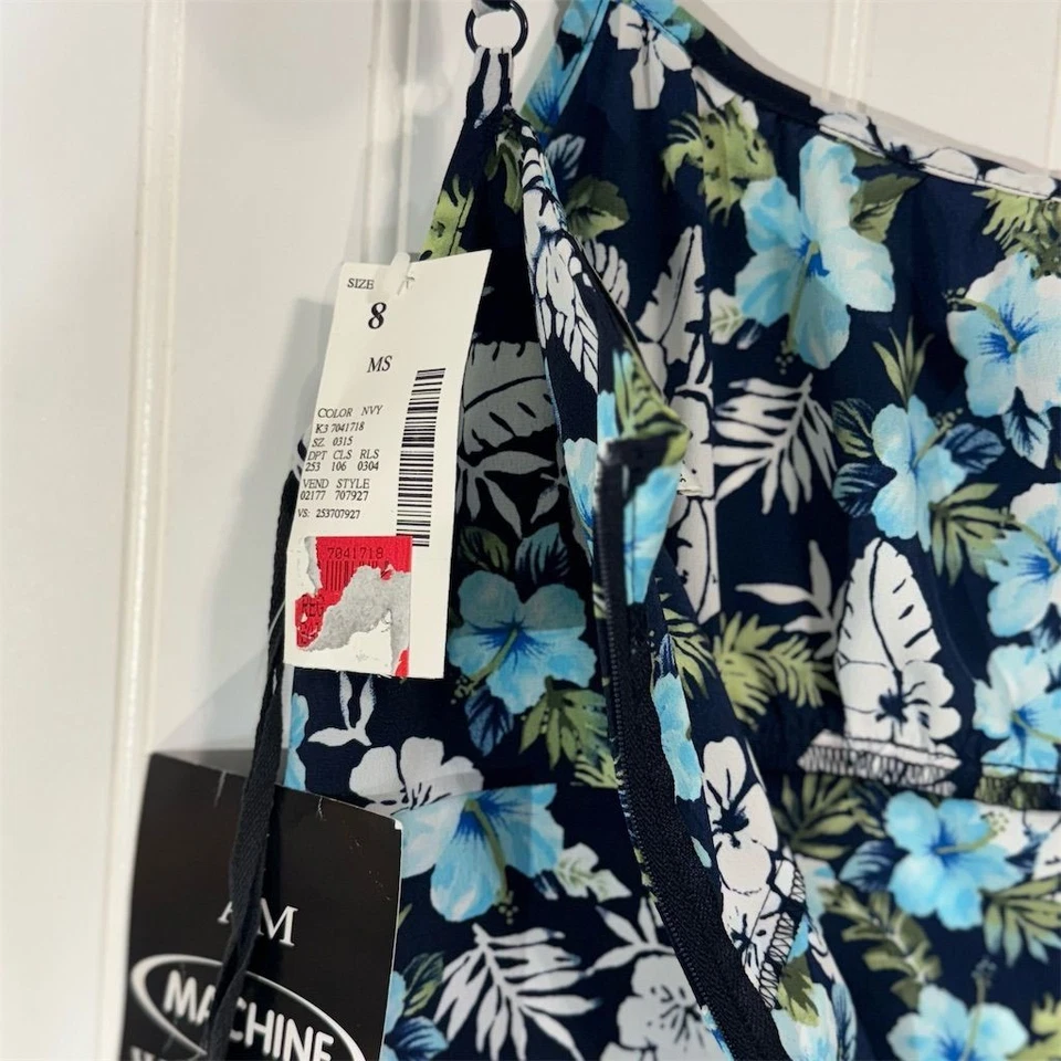 NUEVO CON ETIQUETAS DE COLECCIÓN Y2K Moda Insecto Floral Solero 8 Hawaiano Tropical Playa Coco Niña Foto 4 de 4