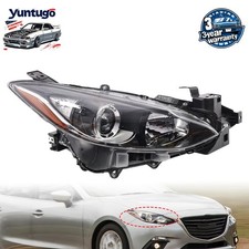 For 2014 2015 2016 Mazda3 Projector Black Halogen Right Passenger Side Headlight