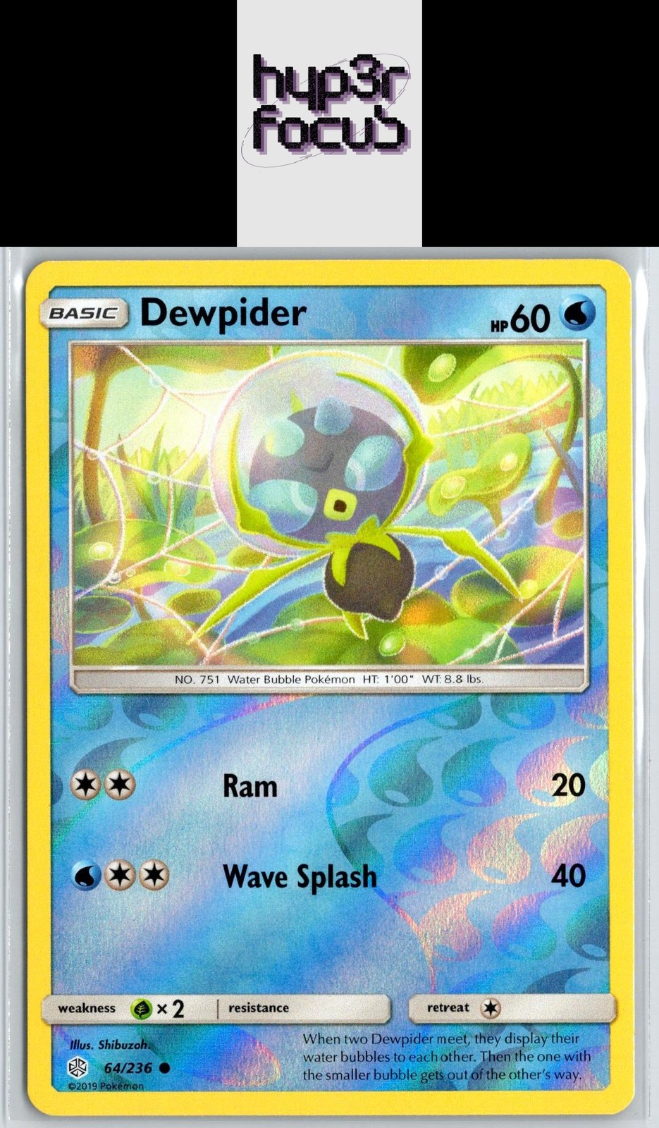 DEWPIDER 64/236 LIGHTLY PLAYED Reverse Holo Cosmic Eclipse
