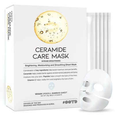 #OOTD Ceramide Brightening Sheet Mask For Face, Moisturizing, Anti Aging Cera...