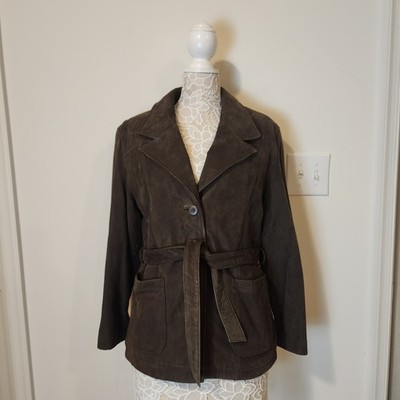 Vintage Wilsons Leather Adventure Bound Belted Brown Jacket Thinsulate Women s M