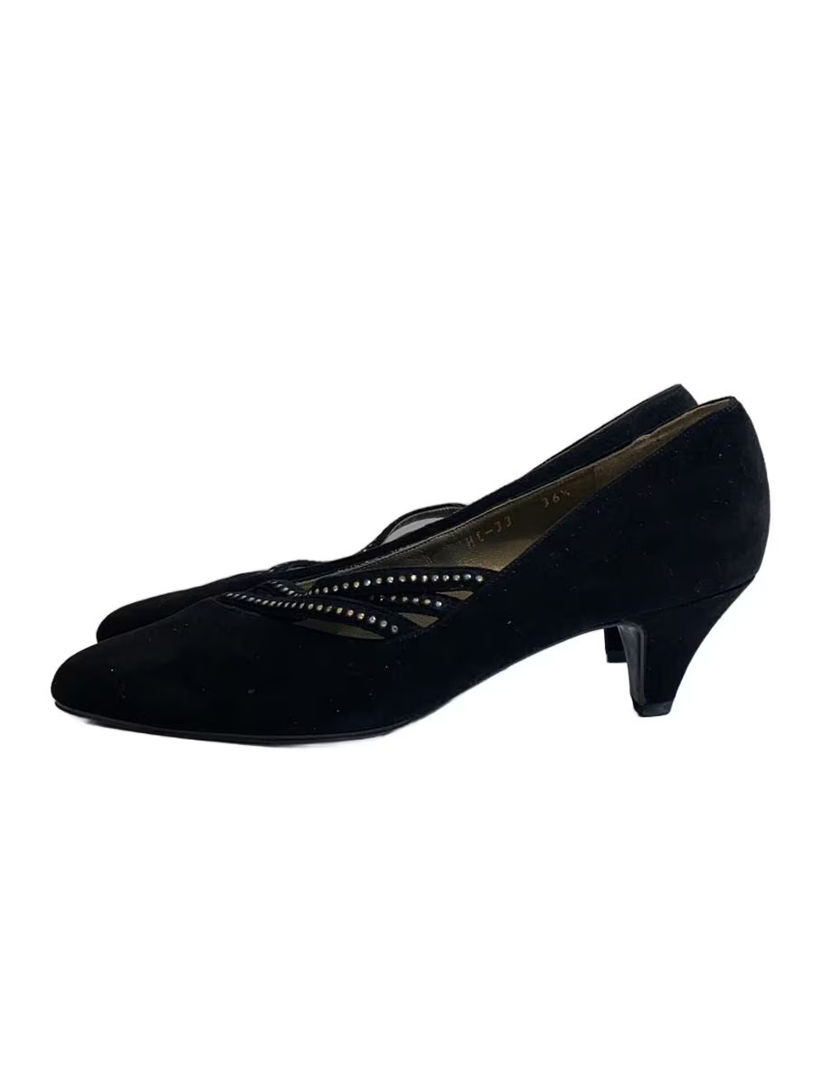 Yves Saint Laurent Pumps 36.5 Blk Suede 6755 Jlt18